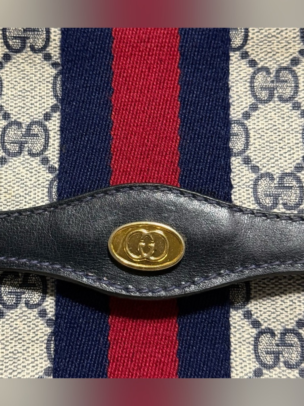 Gucci Vintage GG Supreme Sherry Line Clutch Bag - Picture 4 of 13